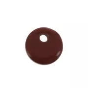 Dije redondo 8 mm de piedra gema - Jaspe Rojo x1