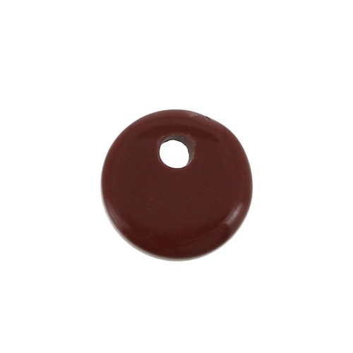 Dije redondo 8 mm de piedra gema - Jaspe Rojo x1