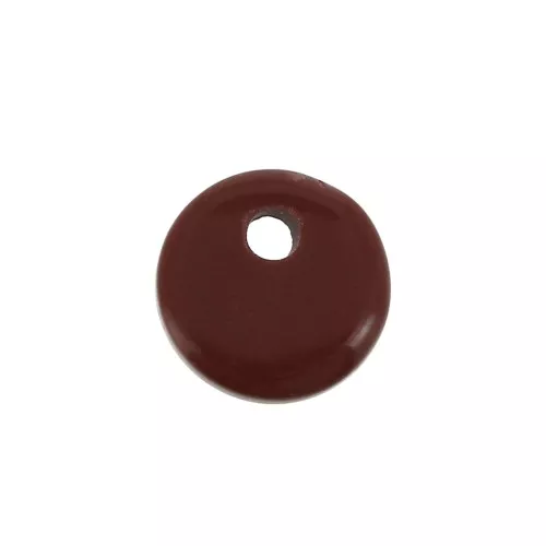 Dije redondo 8 mm de piedra gema - Jaspe Rojo x1