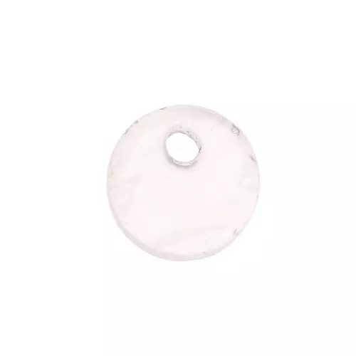 Dije redondo 8 mm de piedra gema - Quartz Rose x1