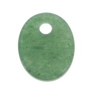 Dije ovalado 12x10 mm de piedra gema - Aventurine x1|raw }}