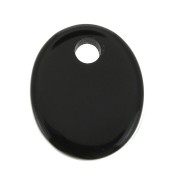 Dije ovalado 12x10 mm de piedra gema - Black Onyx x1|raw }}