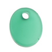 Dije ovalado 12x10 mm de piedra gema - Agate Verde x1