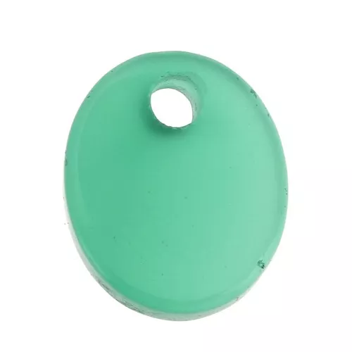 Dije ovalado 12x10 mm de piedra gema - Agate Verde x1