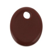 Dije ovalado 12x10 mm de piedra gema - Jaspe Rojo x1
