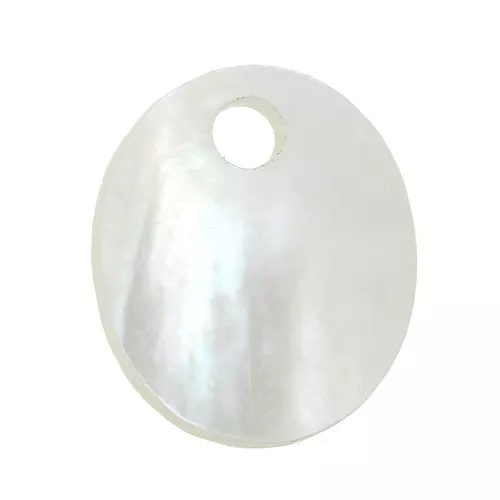 Dije ovalado 12x10 mm de nácar - Natural x1