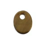 Dije ovalado 10x8 mm de piedra gema - Ojo de Tigre x1