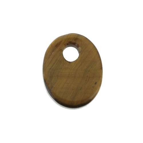 Dije ovalado 10x8 mm de piedra gema - Ojo de Tigre x1