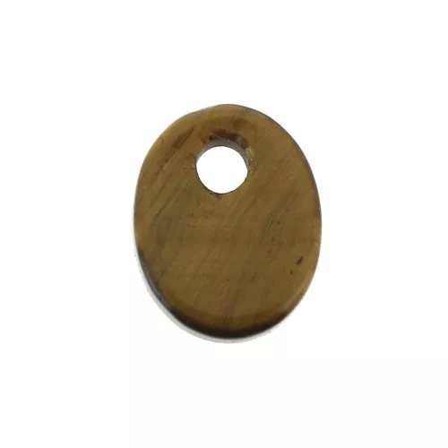 Dije ovalado 10x8 mm de piedra gema - Ojo de Tigre x1