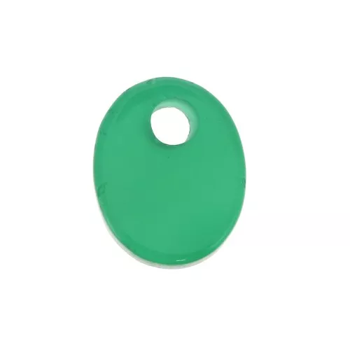 Dije ovalado 10x8 mm de piedra gema - Agate Verde x1