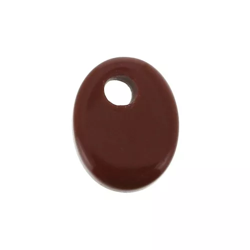 Dije ovalado 10x8 mm de piedra gema - Jaspe Rojo x1