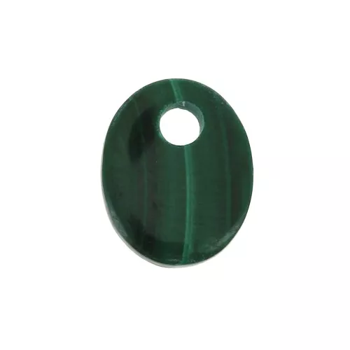 Dije ovalado 10x8 mm de piedra gema - Malachite x1