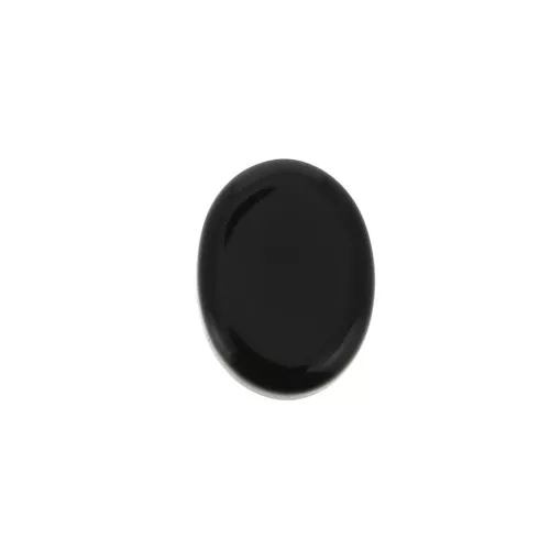 Cabujón ovalado plano - palet - gema 8x6 mm - Onix negro x1