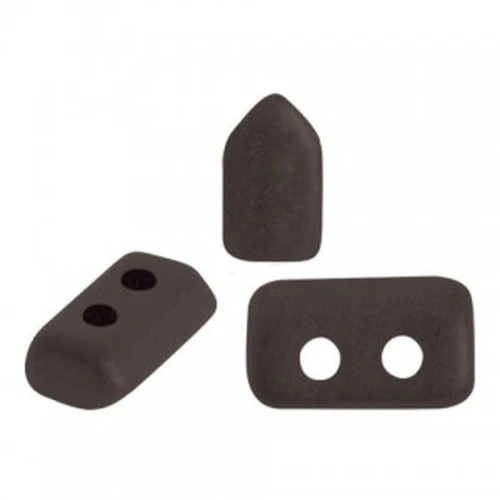 Cuentas de cristal Piros® de Puca® 2x5 mm Dark Bronze Mat x10g