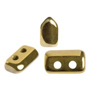 Cuentas de cristal Piros® de Puca® 2x5 mm Full Dorado x10g