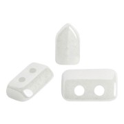 Cuentas de cristal Piros® de Puca® 2x5 mm Opaque White Ceramic Look x10g|raw }}