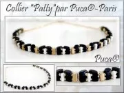 Cuentas de cristal Piros® de Puca® 2x5 mm Opaque White Ceramic Look x10g