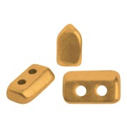 Cuentas de cristal Piros® de Puca® 2x5 mm Golden Mat x10g