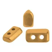 Cuentas de cristal Piros® de Puca® 2x5 mm Golden Mat x10g