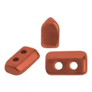 Cuentas de cristal Piros® de Puca® 2x5 mm Red Copper Mat x10g