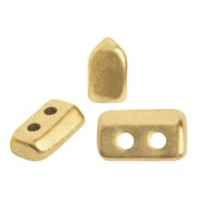 Cuentas de cristal Piros® de Puca® 2x5 mm Gold Mat x10g