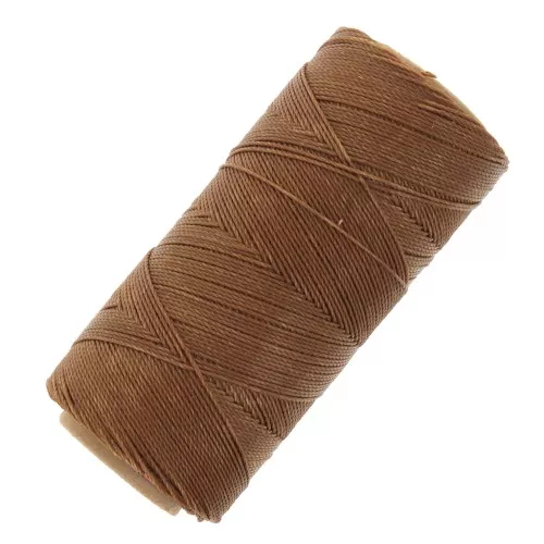 Bobina de hilo encerado Linhasita para micro macramé 0,75 mm - Marrón tierra (666) x228m