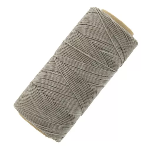 Bobina de hilo encerado Linhasita para micro macramé 0,75 mm - Gris topo (544) x228m