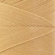 Bobina de hilo encerado Linhasita para micro macramé 0,75 mm - Amarillo paja (1046) x228m