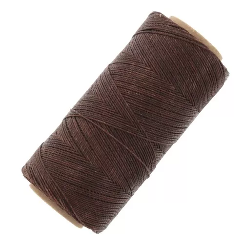 Bobina de hilo encerado Linhasita para micro macramé 0,75 mm - Pecan (649) x228m