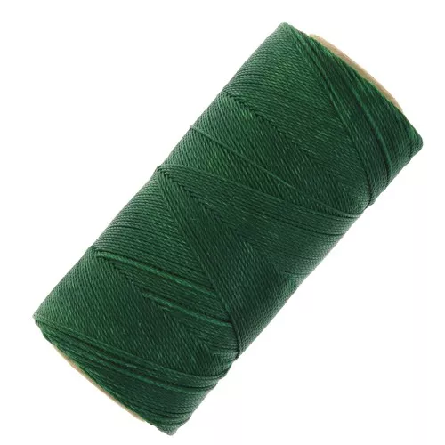 Bobina de hilo encerado Linhasita para micro macramé 0,75 mm - Verde abeto (367) x228m
