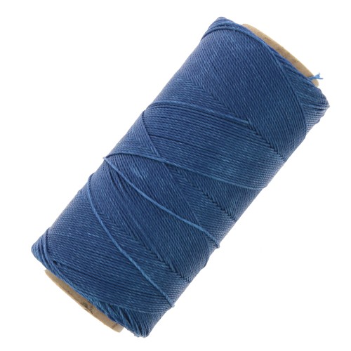 Bobina de hilo encerado Linhasita para micro macramé 0,75 mm - Azul Lapislázuli (298) x228m