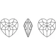 Corazón PureCrystal 6215 18 mm - Cristal Vitrail Light x1