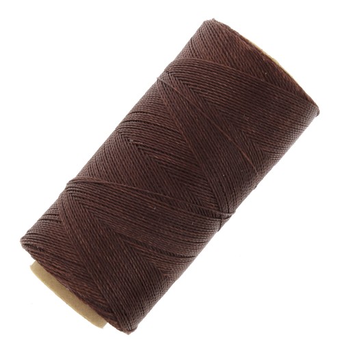 Bobina de hilo encerado Linhasita para micro macramé 0,5 mm - Caoba (515) x335m