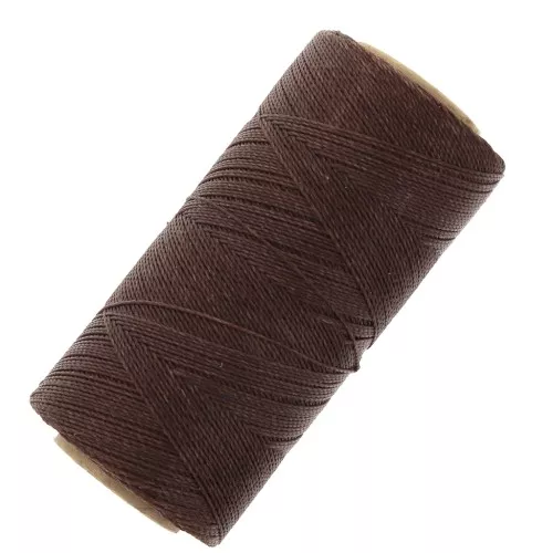 Bobina de hilo encerado Linhasita para micro macramé 0,5 mm - Pecan (649) x335m