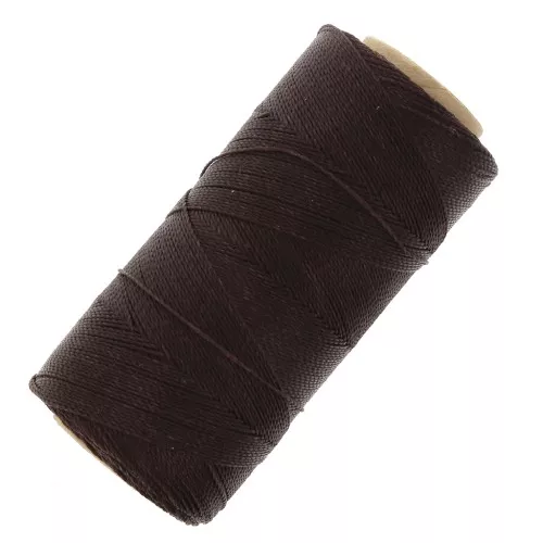 Bobina de hilo encerado Linhasita para micro macramé 0,5 mm - Ébano (555) x335m