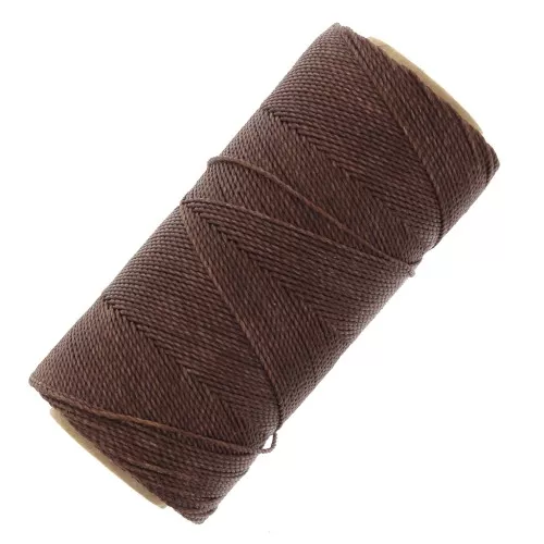 Bobina de hilo encerado Linhasita para micro macramé 1 mm - Pécan (649) x168m