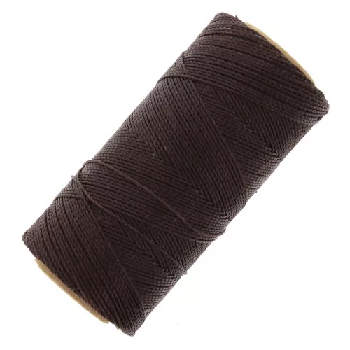 Bobina de hilo encerado Linhasita para micro macramé 1 mm - Ébano (555) x168m