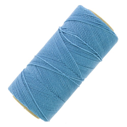 Bobina de hilo encerado Linhasita para micro macramé 1 mm - Azul cielo (721) x168m