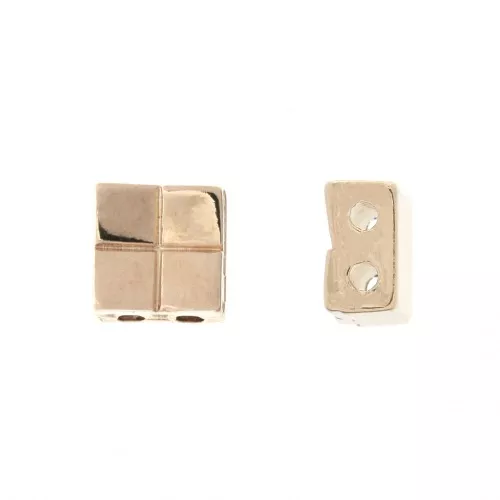 Cymbal Bead Substitute - Cuenta de metal Tila 5x5x2.7 mm Voutakos Dorado Rosa x1