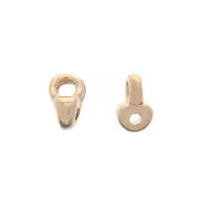 Cymbal Bead Endings - Terminal de acabado SuperDuo 3x5mm Remata Dorado Rosa x1