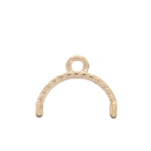 Cymbal Terminal tejido cuentas Miyuki Delica 11/0 12mm Skaloti II Dorado Rosax1