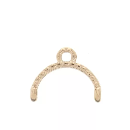 Cymbal Terminal tejido cuentas Miyuki Delica 11/0 12mm Skaloti II Dorado Rosax1
