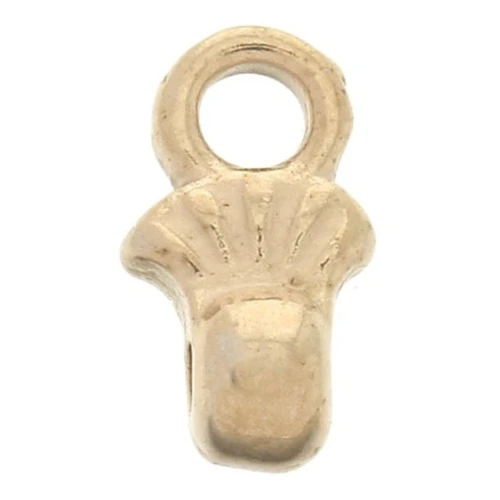 Cymbal - Terminal acabado para cuenta Rocalla Miyuki 8/0 4x7mm Pilos Dorado Rosax1