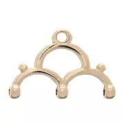 Cymbal - Terminal para tejido Rocalla Miyuki 8/0 19 mm Lakos III Dorado Rosa x1