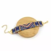 Cymbal - Terminal para tejido Rocalla Miyuki 8/0 19 mm Lakos III Dorado Rosa x1