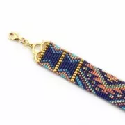 Cymbal - Terminal para tejido Rocalla Miyuki 8/0 19 mm Lakos III Dorado Rosa x1