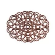 Estampa ovalada 4,7x3,4 cm cobrizo antiguo x1