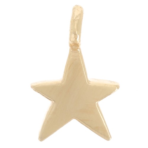 Mini dije estrella 8x5 mm - Dorado con oro fino x1