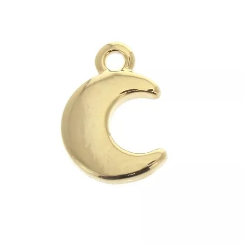 Mini dije media luna 7.5x5 mm - Dorado x1