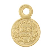 Dije moneda mini medieval 6 mm - Dorado con oro fino x1|raw }}